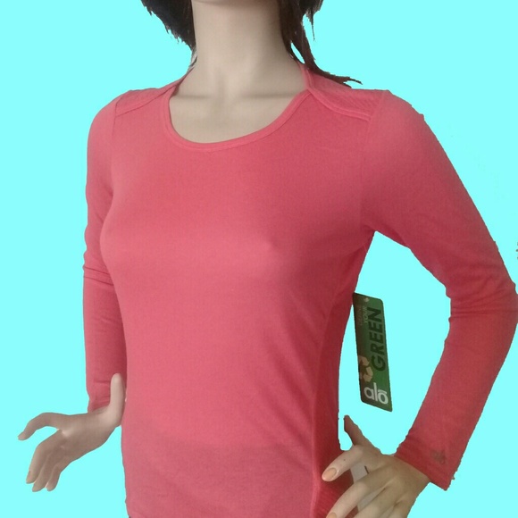 ALO T - SHIRT LONG SLEEVES.PINK COLOR ALO BAMBOO - Picture 3 of 8